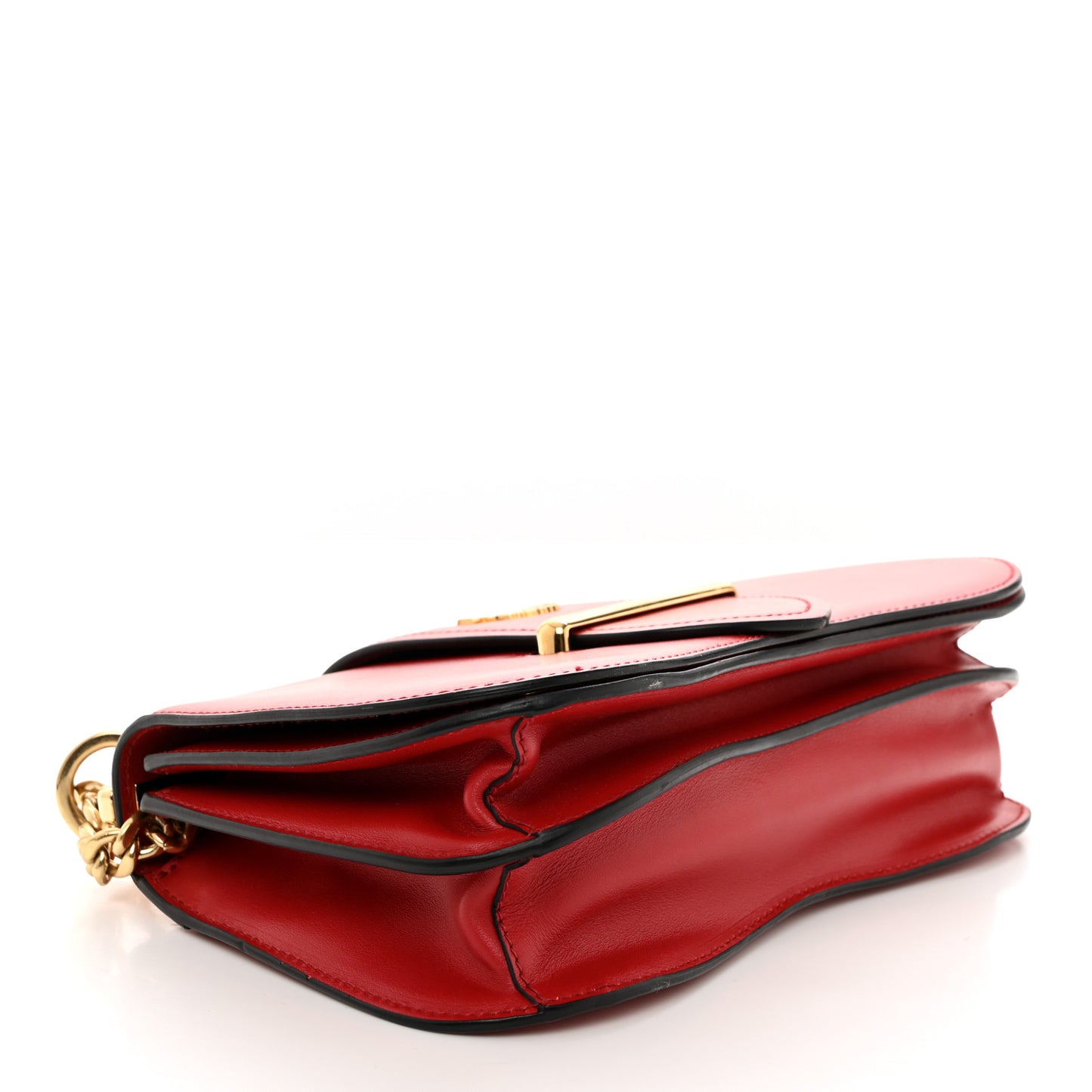 City Calfskin Sidonie Small Chain Crossbody Bag Rosso