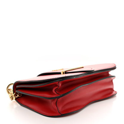 Prada City Calfskin Sidonie Small Chain Crossbody Bag Rosso 4 of 9