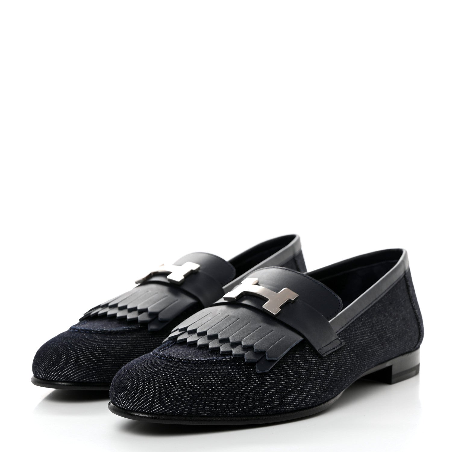 Hermes Denim Womens Royal Loafers 40 Bleu Brut Marine 3 of 8