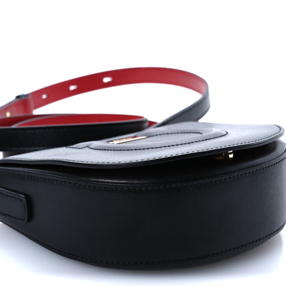 Salvatore Ferragamo Calfskin Gancio City Saddle Bag Black 7 of 8