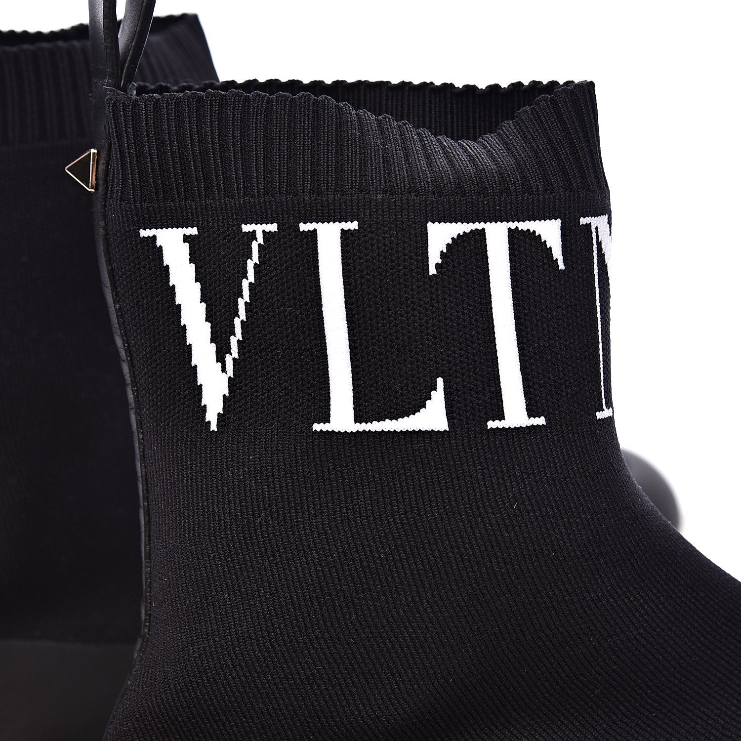 Valentino Garavani Stretch Knit VLTN Sock Sneakers 39 Black 7 of 10
