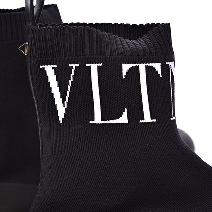 Valentino Garavani Stretch Knit VLTN Sock Sneakers 39 Black 7 of 10