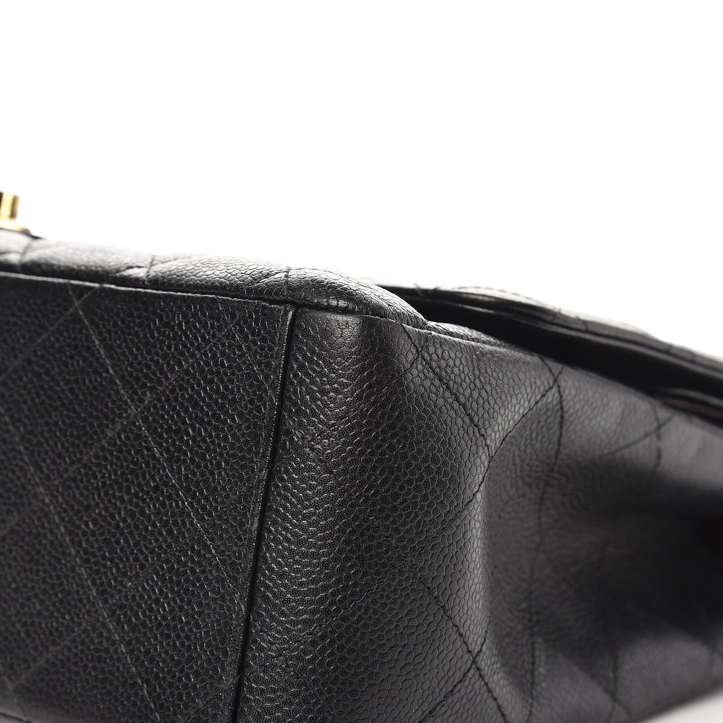 Caviar Quilted Maxi Double Flap Black
