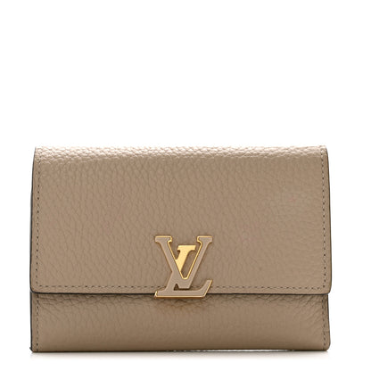 Louis Vuitton Taurillon Capucines Compact Wallet Galet 1 of 7
