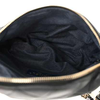Chanel Lambskin Quilted Resin Bi-Color Waist Bag Fanny Pack Black 5 of 10