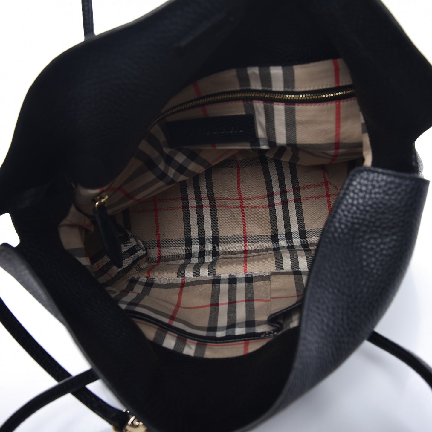 London Grainy Calfskin Medium Baynard Tote Black