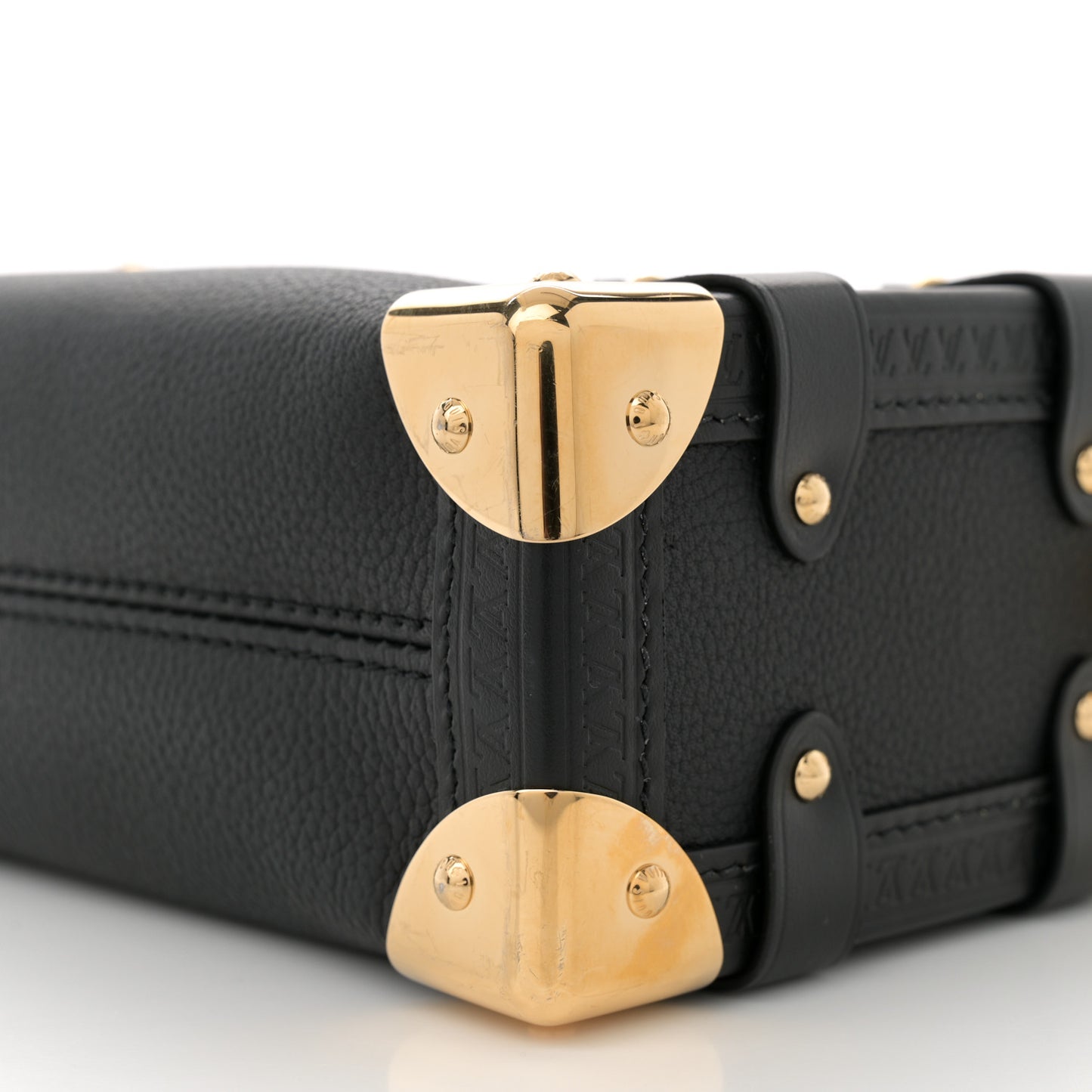 Grained Calfskin Side Trunk PM Black