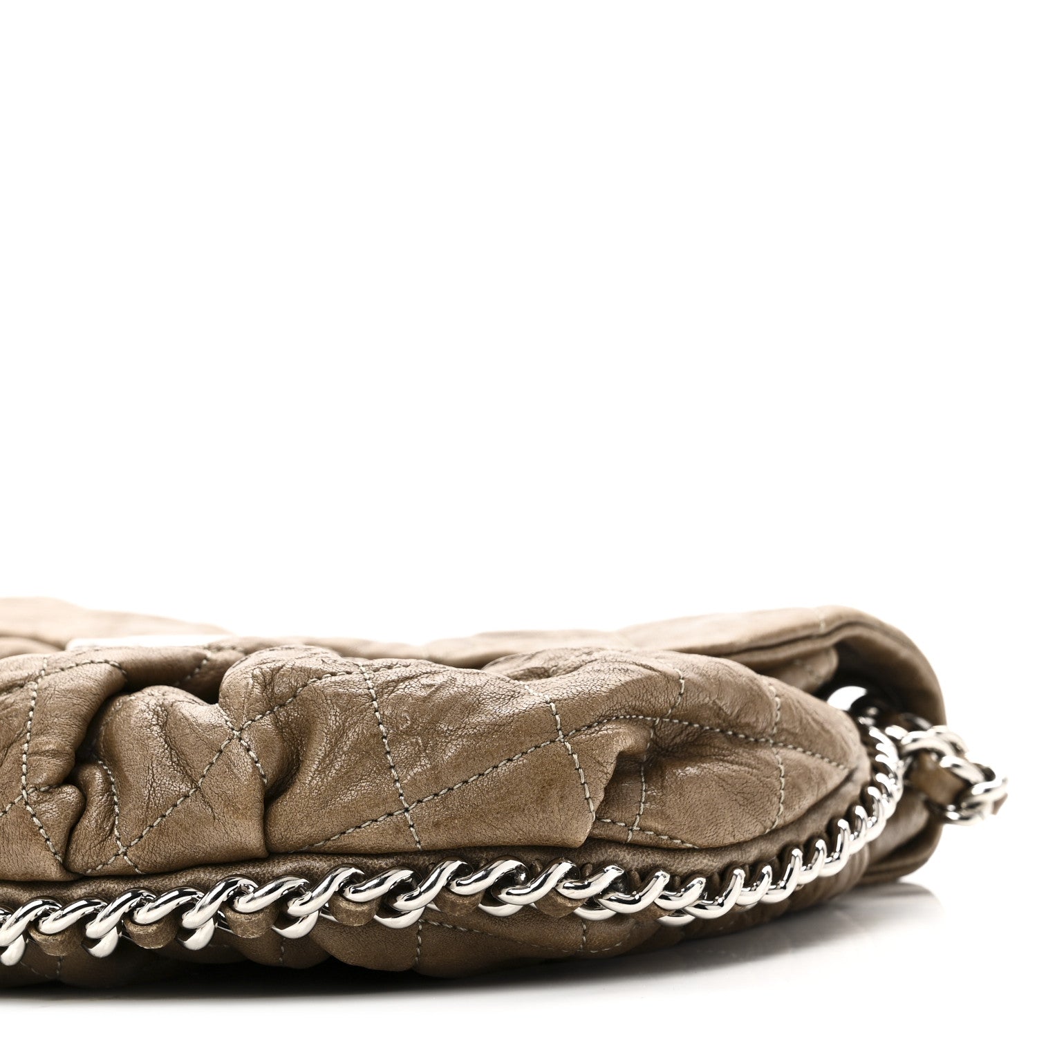 Chanel Washed Lambskin Quilted Medium Chain Around Messenger Brown 10 of 10