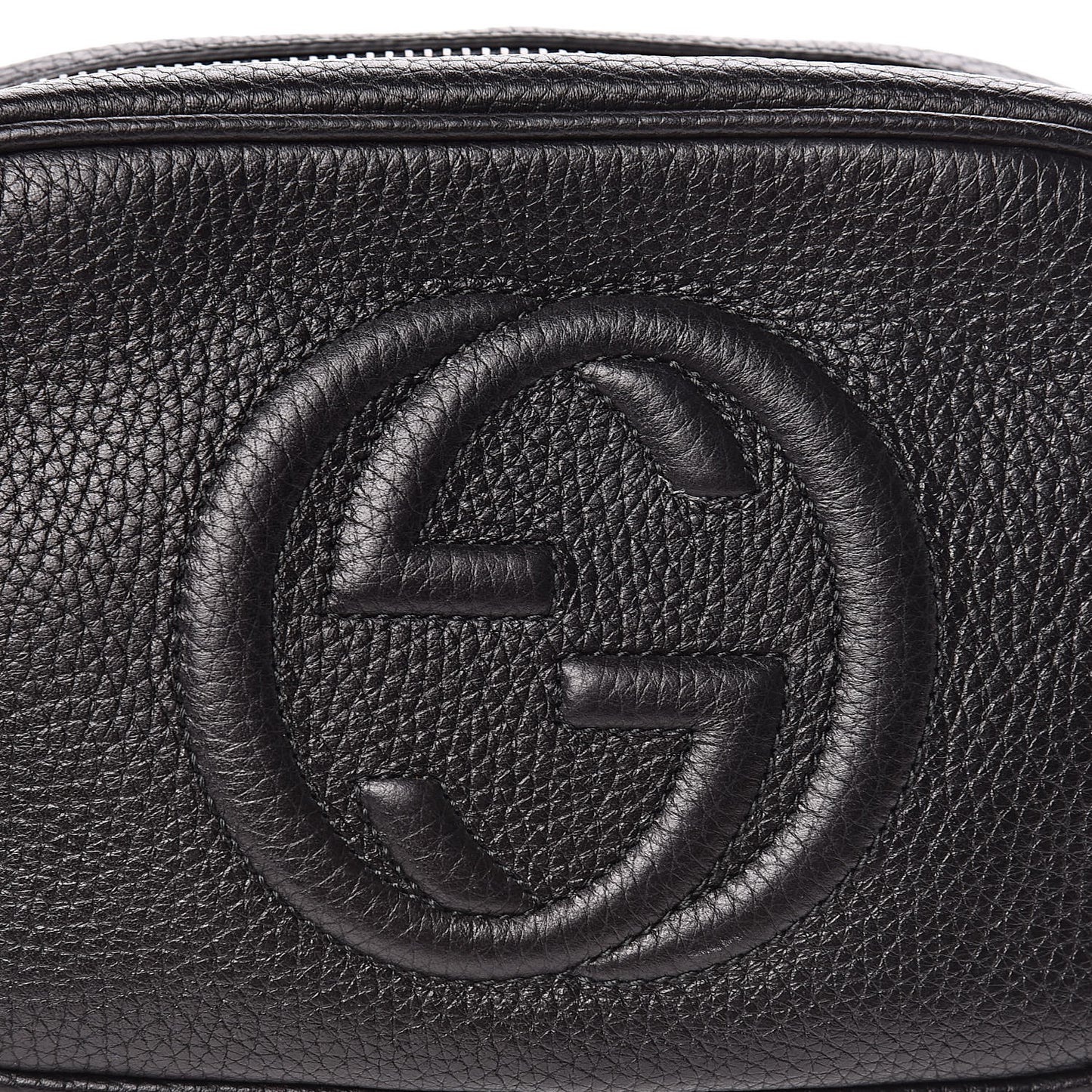 Pebbled Calfskin Mini Soho Disco Bag Black