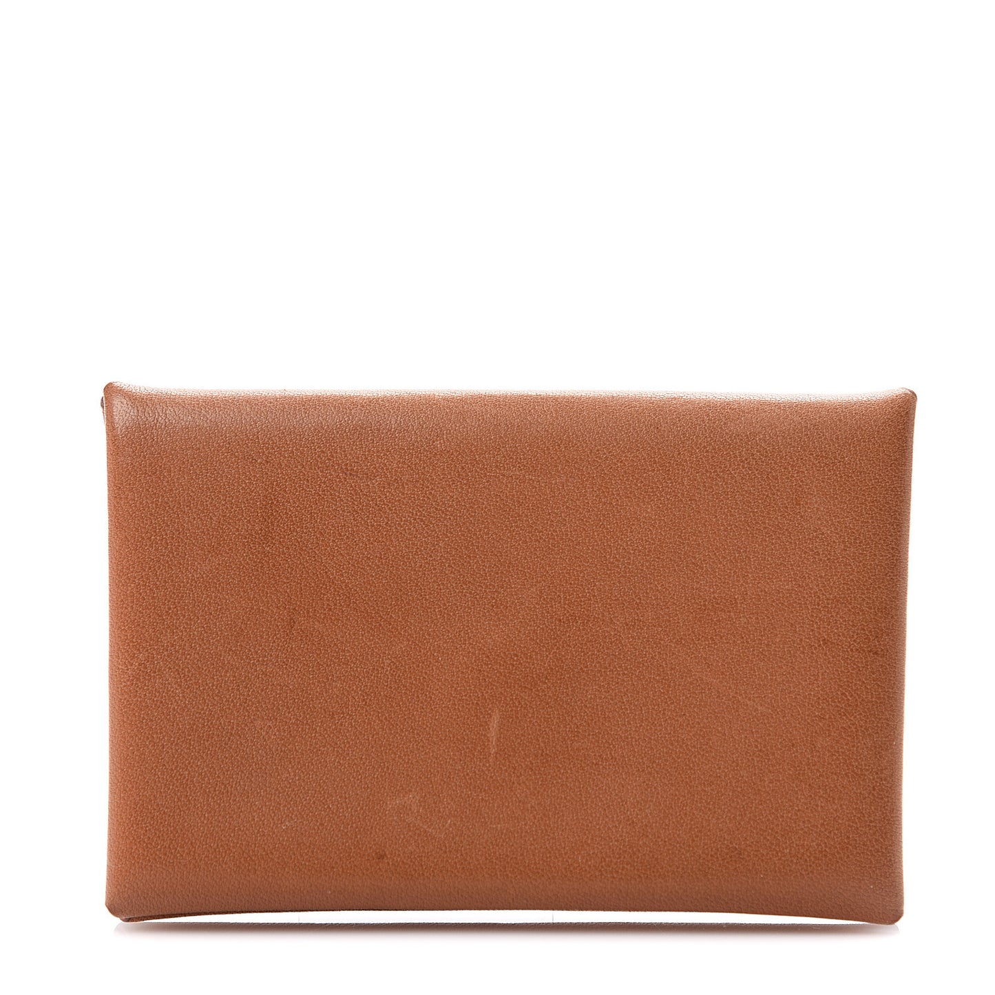 Barenia Calvi Card Case Fauve Orange Poppy