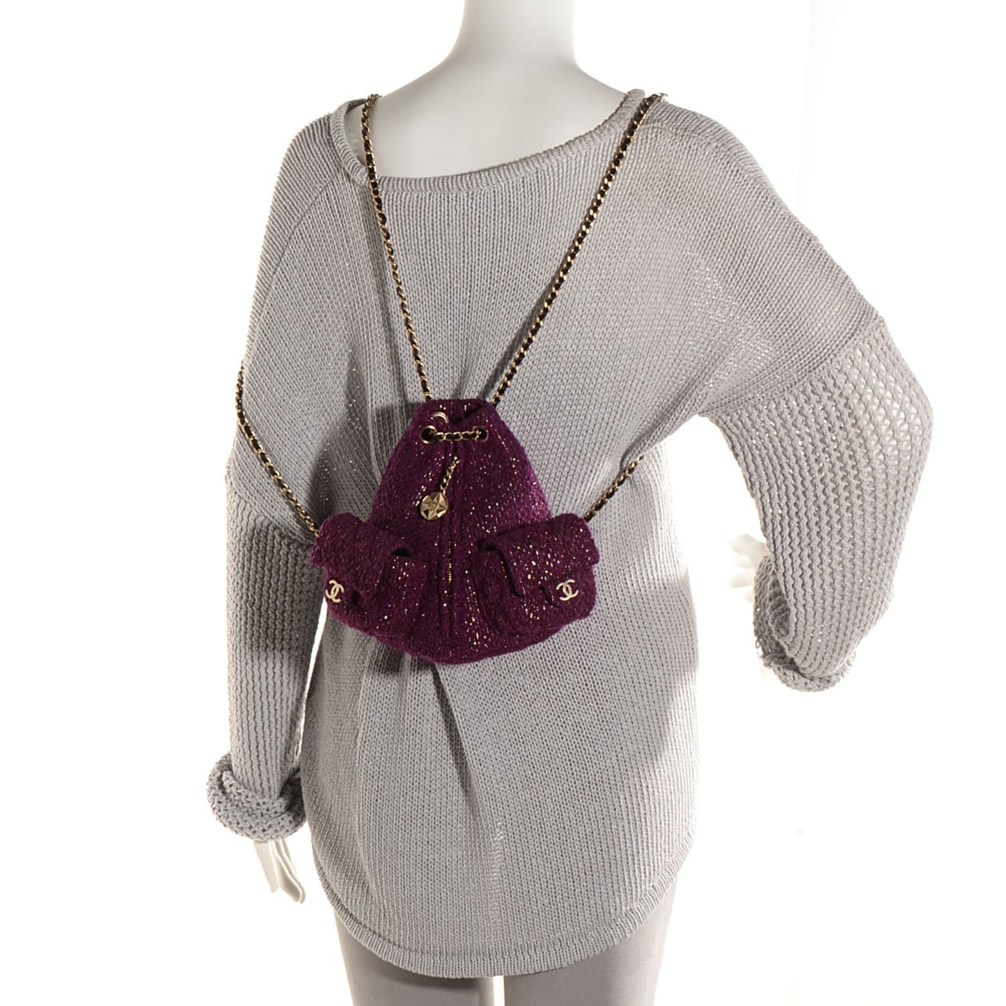 Tweed Mini Backpack is Back Plum