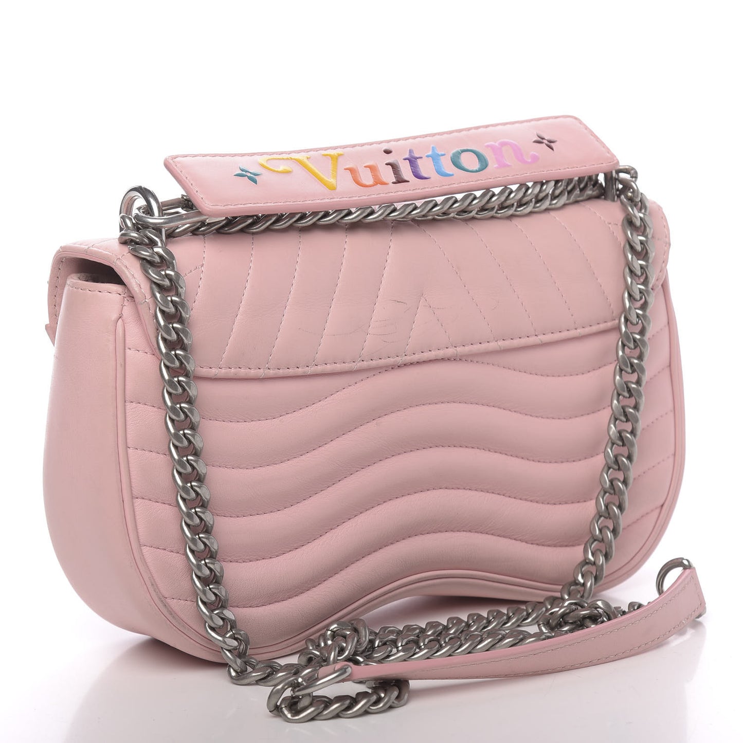 Calfskin New Wave Chain MM Smoothie Pink