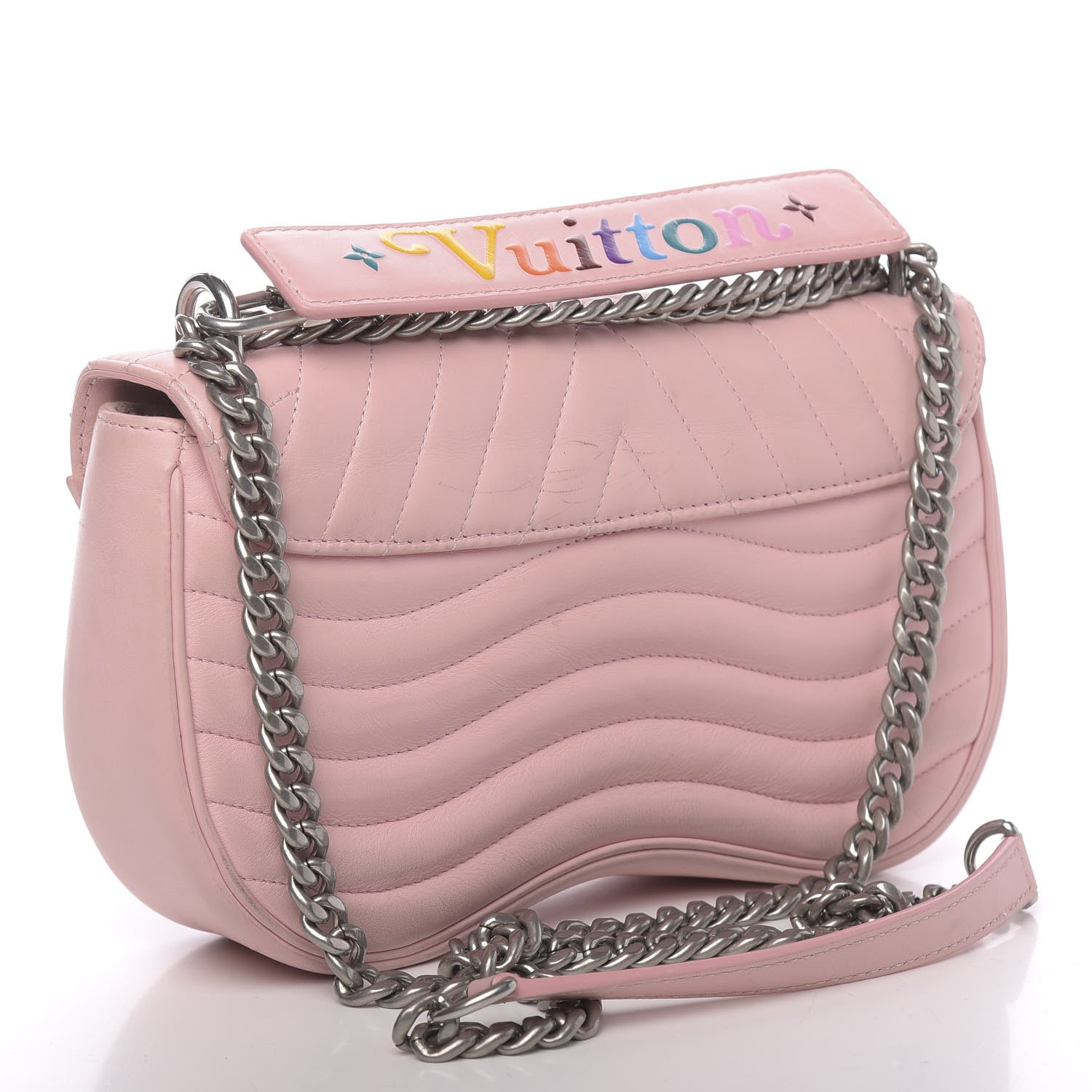 Louis Vuitton Calfskin New Wave Chain MM Smoothie Pink 3 of 17