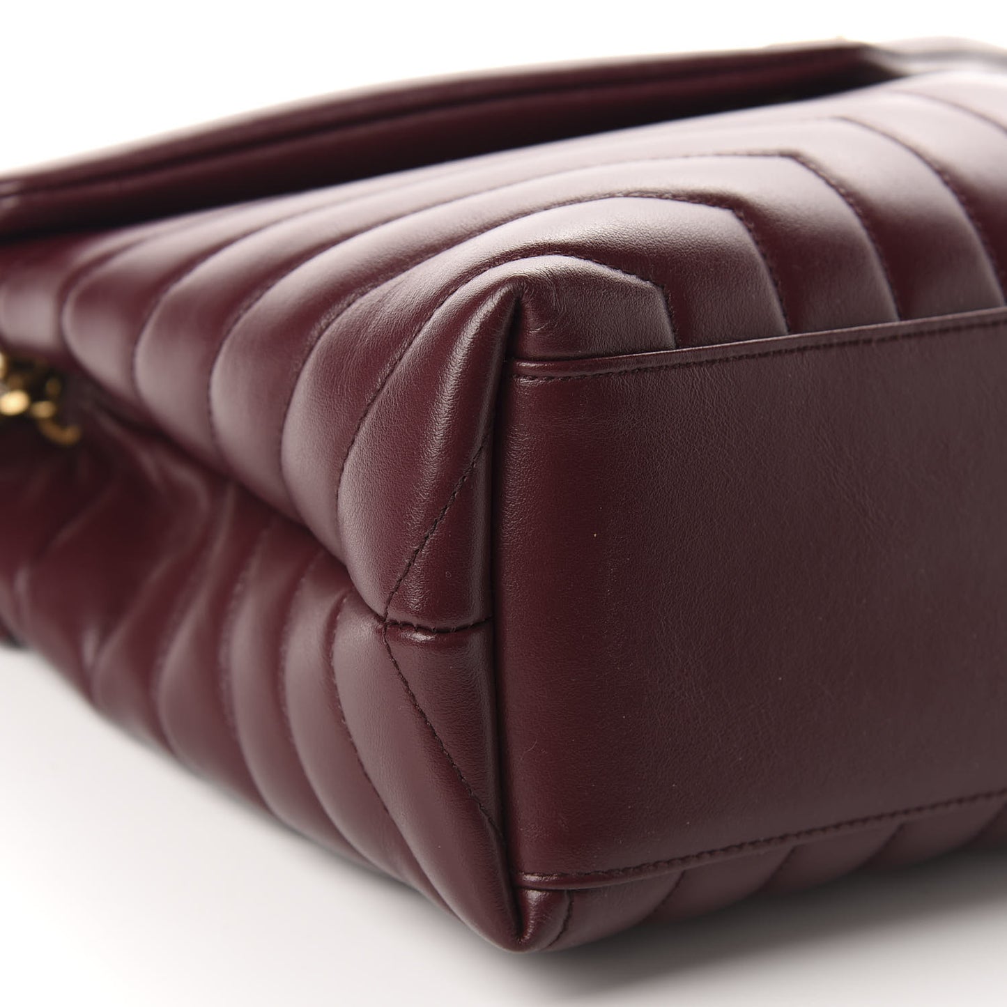 Calfskin Y Quilted Monogram Medium Loulou Chain Satchel Palissandre