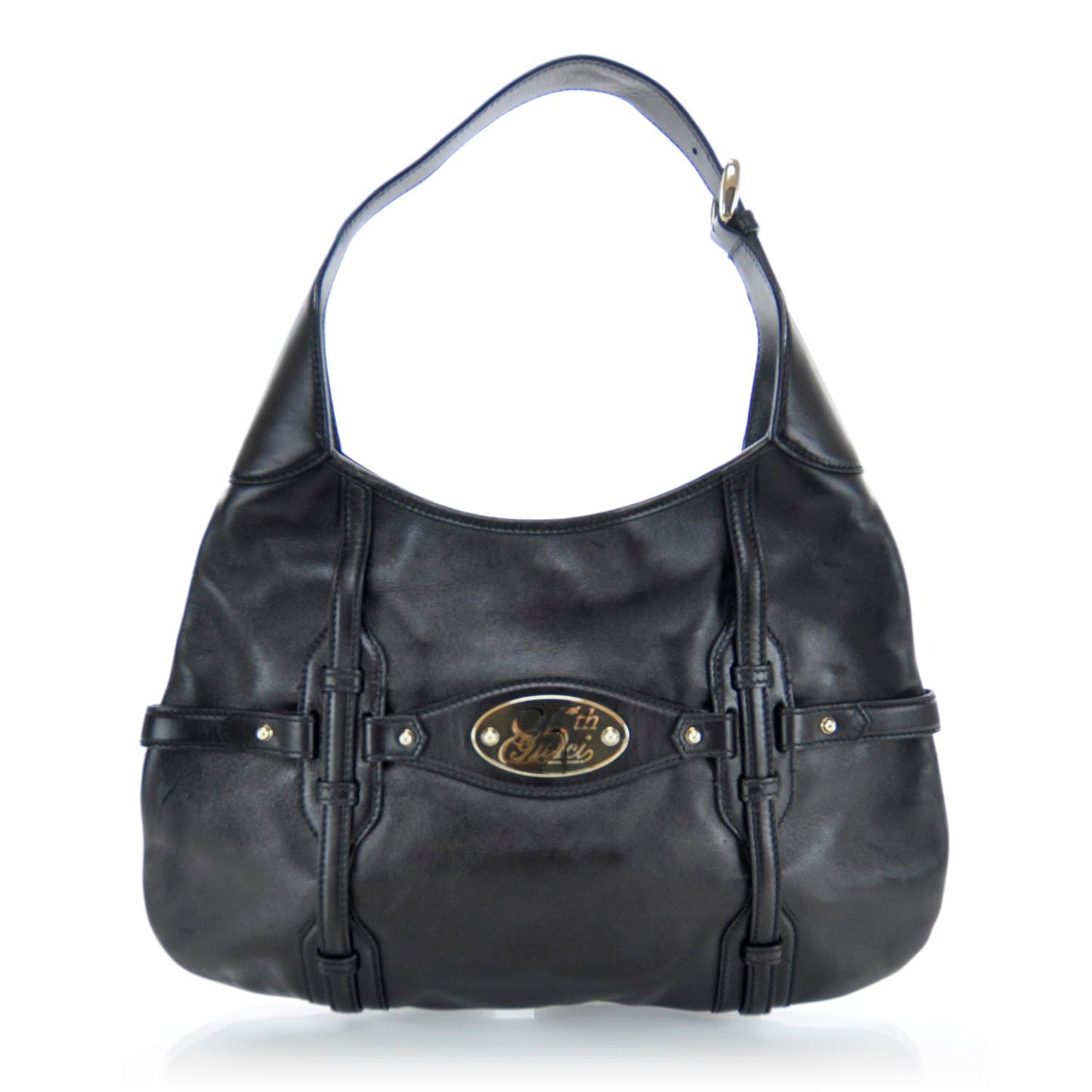 Leather Horsebit 85th Anniversary Hobo Black