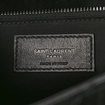 Saint Laurent Crinkled Calfskin Matelasse Monogram Large Niki Chain Satchel Black 6 of 9