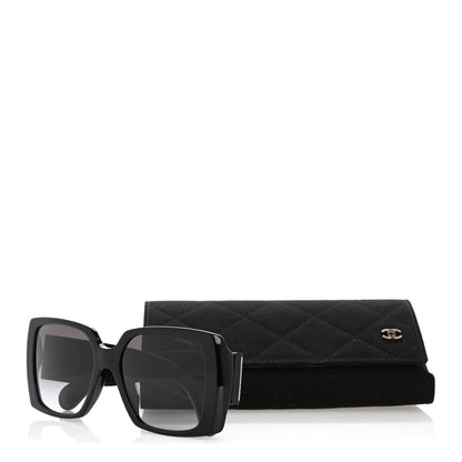 Chanel Acetate Rectangle Sunglasses 71551A Black 8 of 8