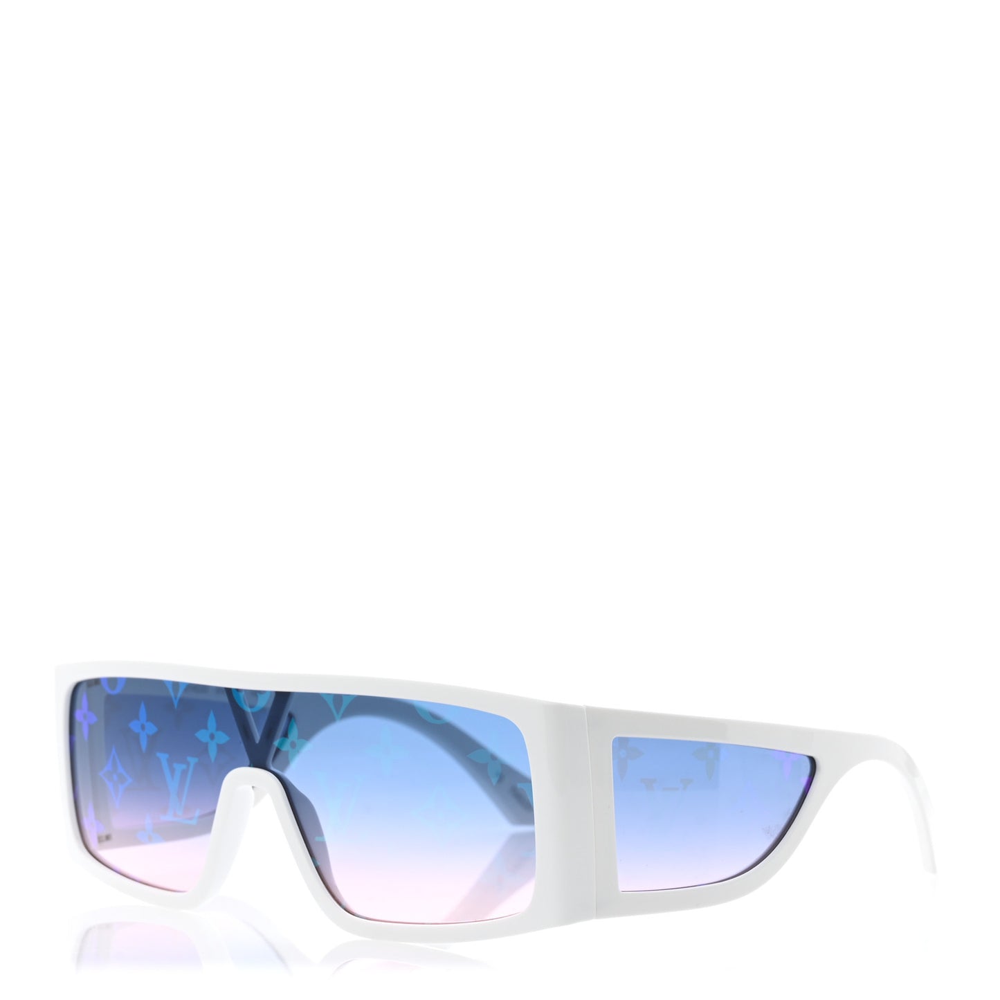 Acetate Monogram Sideway Sunglasses Z1452U White