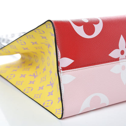 Louis Vuitton Monogram Giant Onthego GM Rouge Rose 8 of 11