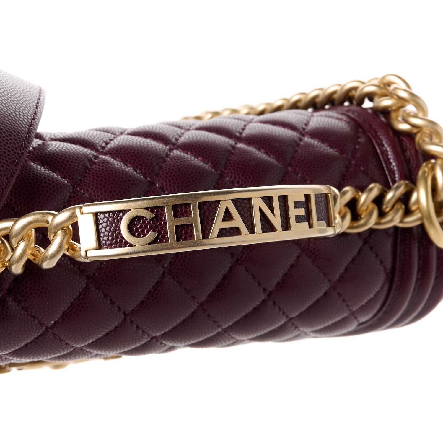 Chanel Caviar Quilted Medium Top Handle Boy Flap Burgundy 8 of 12
