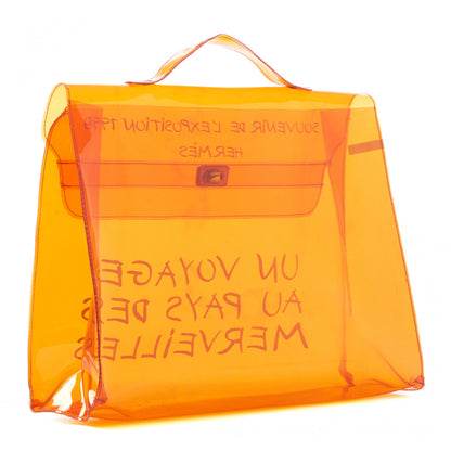 Hermes Vinyl Souvenir De L'Exposition Kelly Orange 2 of 8