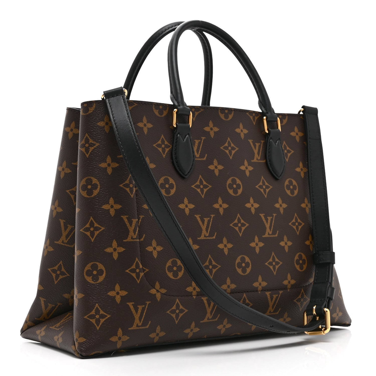 Louis Vuitton Monogram Flower Tote Black 3 of 9