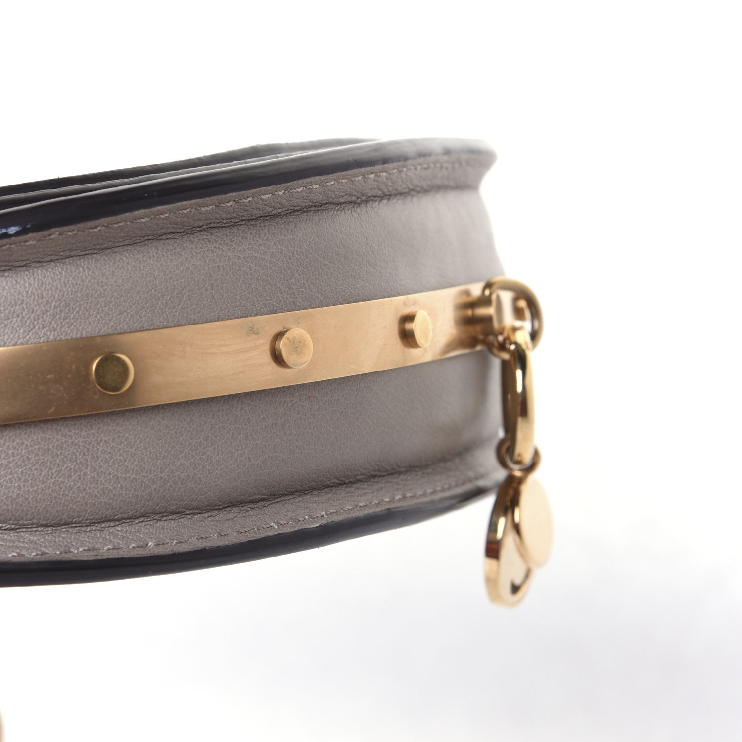 Chloe Calfskin Small Nile Bracelet Minaudiere Bag Motty Grey 12 of 14
