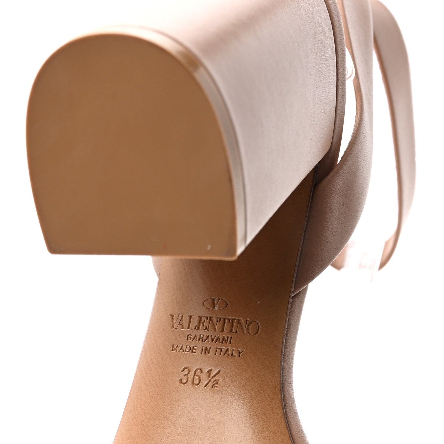 Valentino Garavani Calfskin One Stud Ankle Strap 90mm Block Heel Pumps 36.5 Rose Cannelle 7 of 9