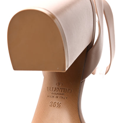 Valentino Garavani Calfskin One Stud Ankle Strap 90mm Block Heel Pumps 36.5 Rose Cannelle 7 of 9