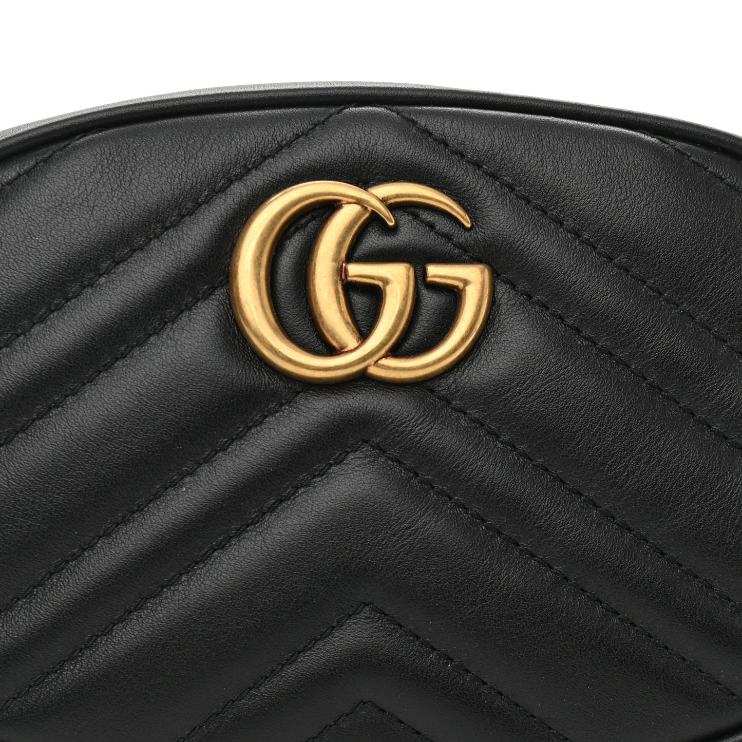 Calfskin Matelasse GG Marmont Belt Bag 85 34 Black