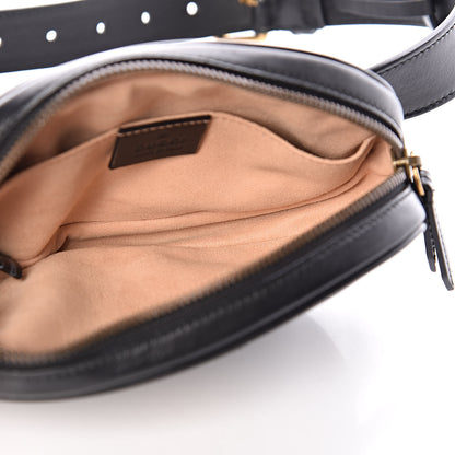 Gucci Calfskin Matelasse GG Marmont Belt Bag 75 30 Black 5 of 8