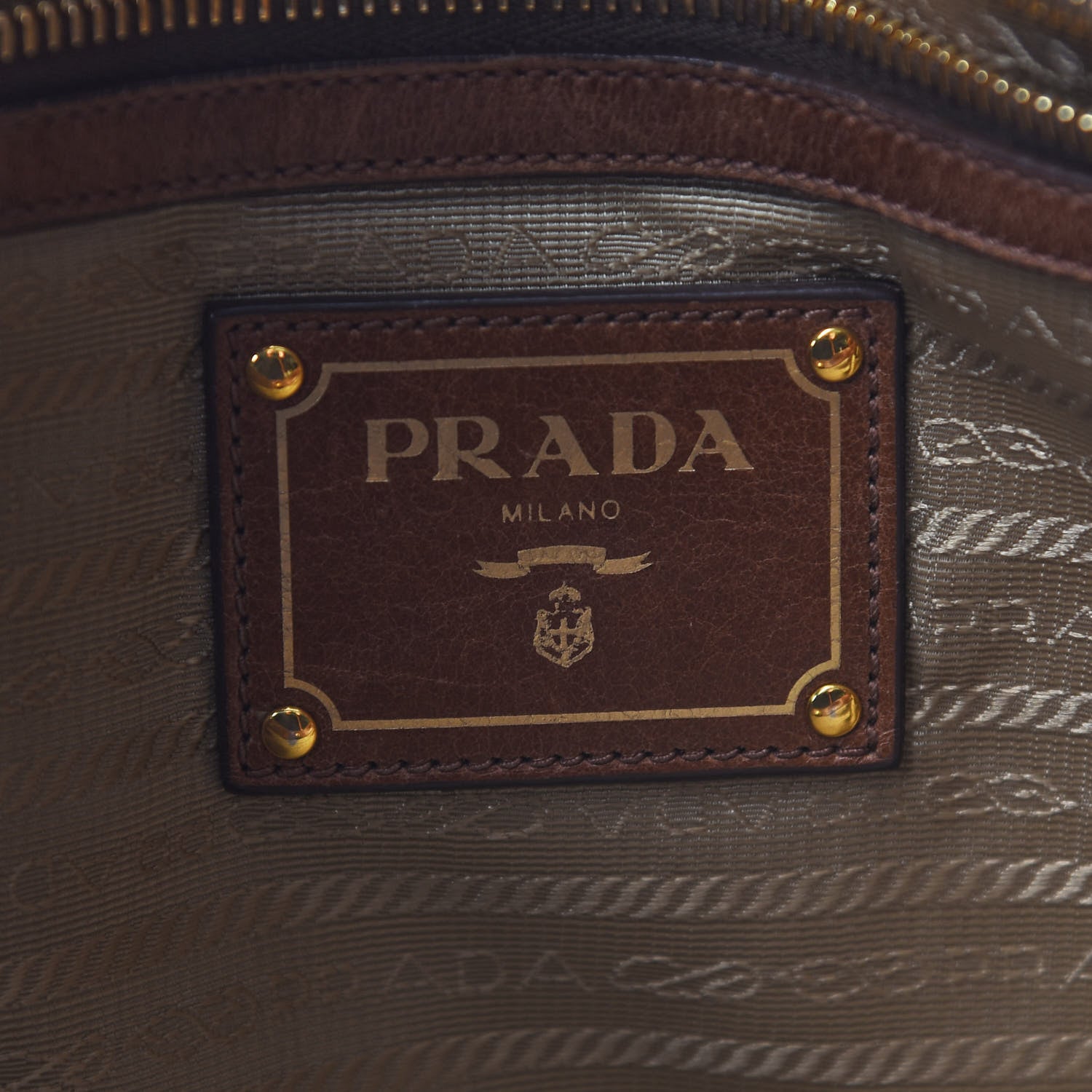 Prada Vitello Daino Tote Brandy 6 of 8