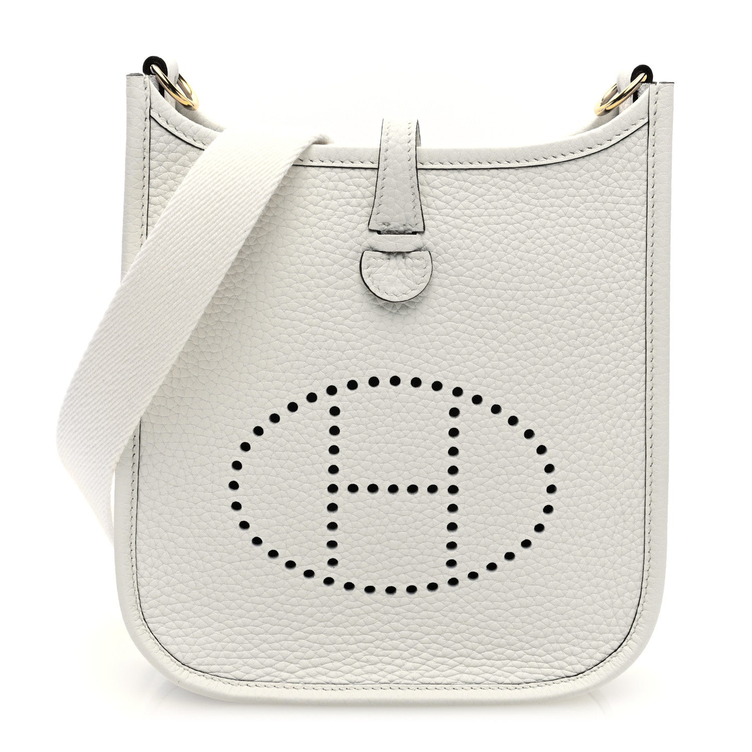 Hermes Taurillon Clemence Amazone Evelyne TPM New White 1 of 11