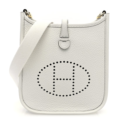 Hermes Taurillon Clemence Amazone Evelyne TPM New White 1 of 11