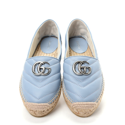 Gucci Nappa Matelasse GG Marmont Espadrilles 36 Porcelain Light Blue 5 of 11