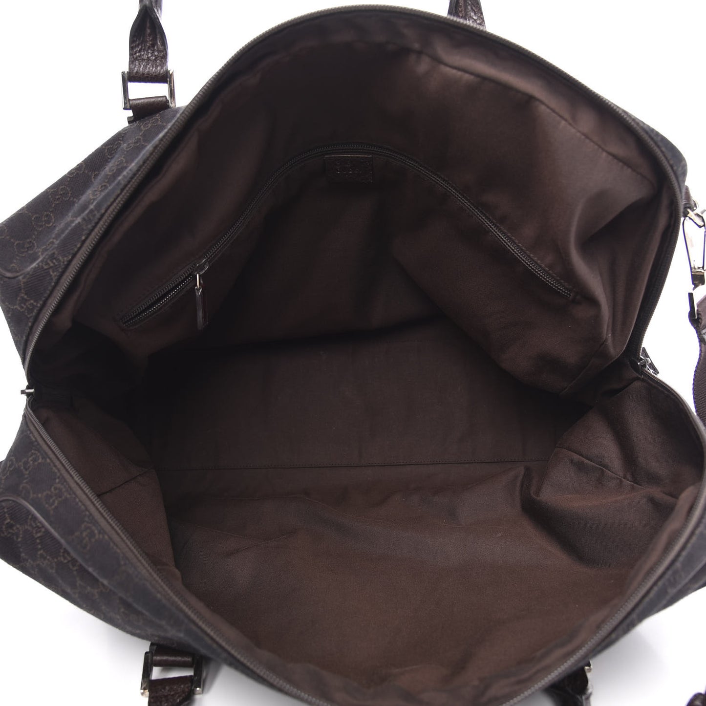 Denim Monogram Large Carry On Duffle Dark Brown