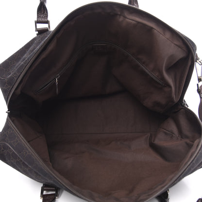 Gucci Denim Monogram Large Carry On Duffle Dark Brown 4 of 8