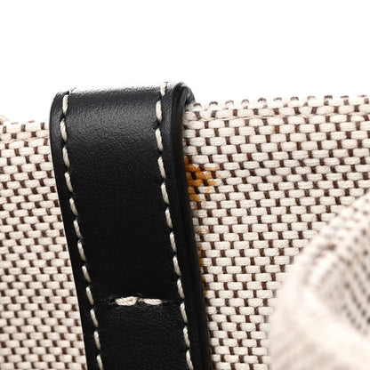 Chloe Cotton Calfskin Medium Woody Ribbon Tote White Black 12 of 13