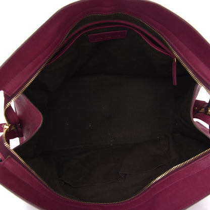 Saint Laurent Sheepskin Medium Cabas ChYc Bag Black Cherry 4 of 10