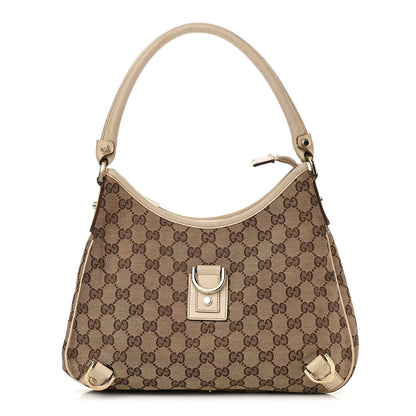 Gucci Monogram Medium Abbey D Ring Hobo Off White 1 of 15