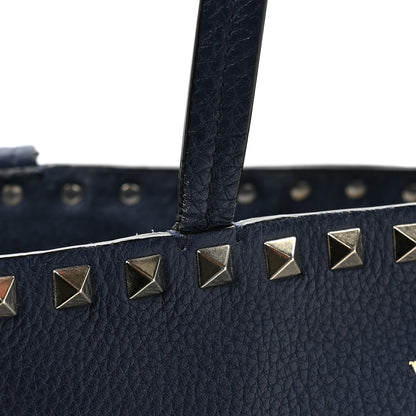 Valentino Garavani Grained Calfskin Rockstud Shoulder Tote Marine 17 of 17