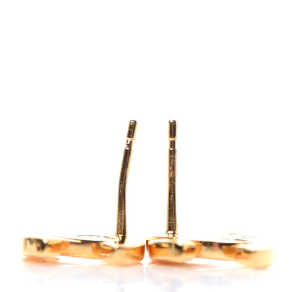 Chanel Metal CC Paris Button Stud Earrings Gold 3 of 4