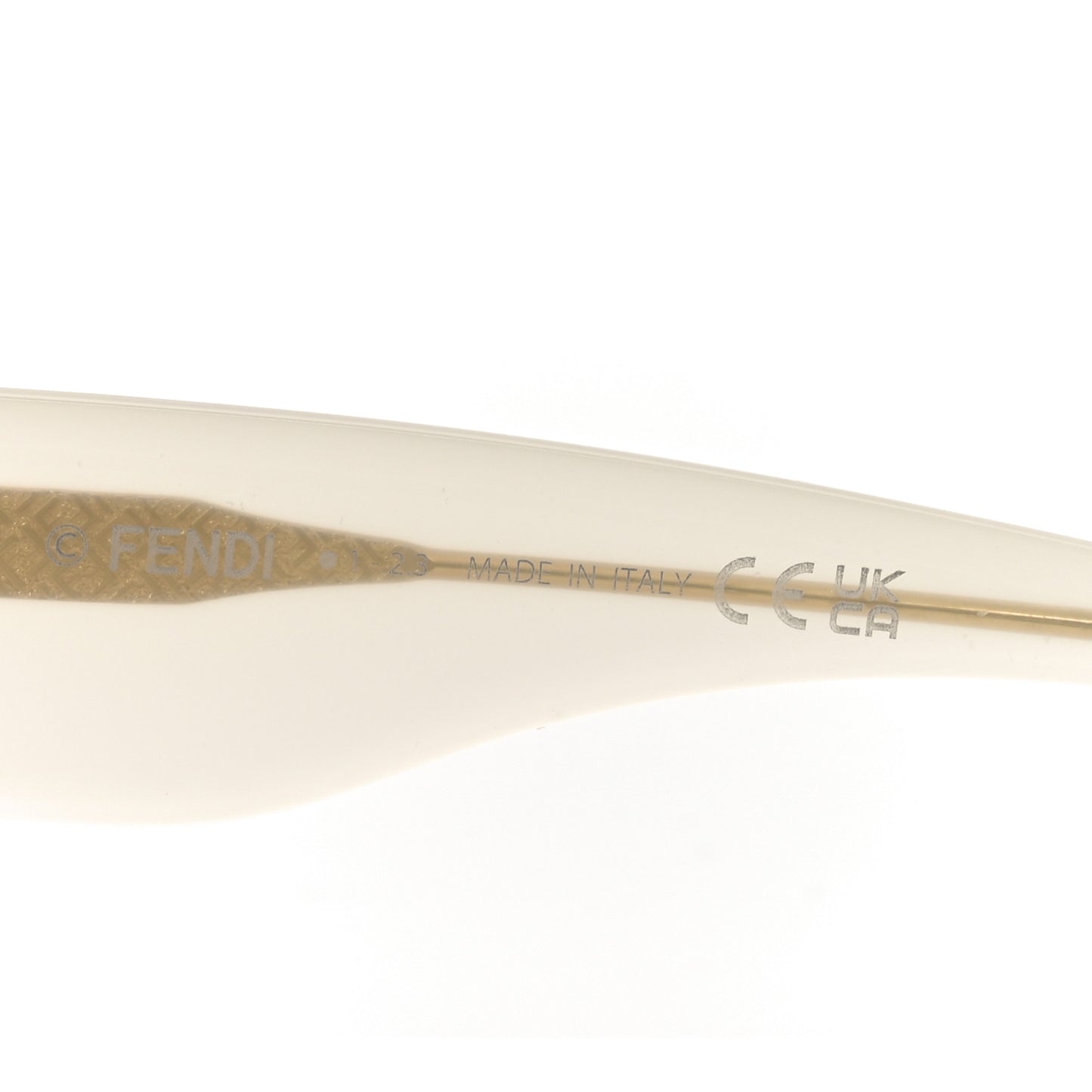 Acetate Fendi Roma Square Sunglasses FE40100I White