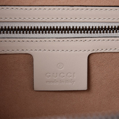 Gucci Calfskin Matelasse Sylvie Web Small GG Marmont Top Handle Shoulder Bag White 6 of 8