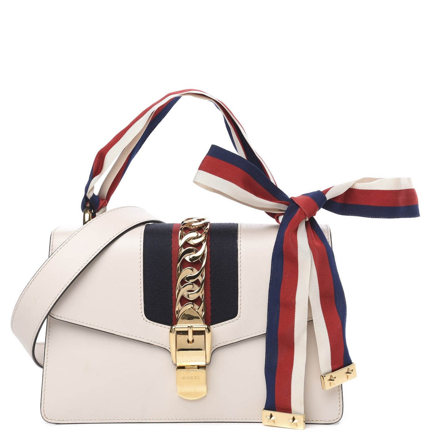 Calfskin Small Sylvie Shoulder Bag Off White