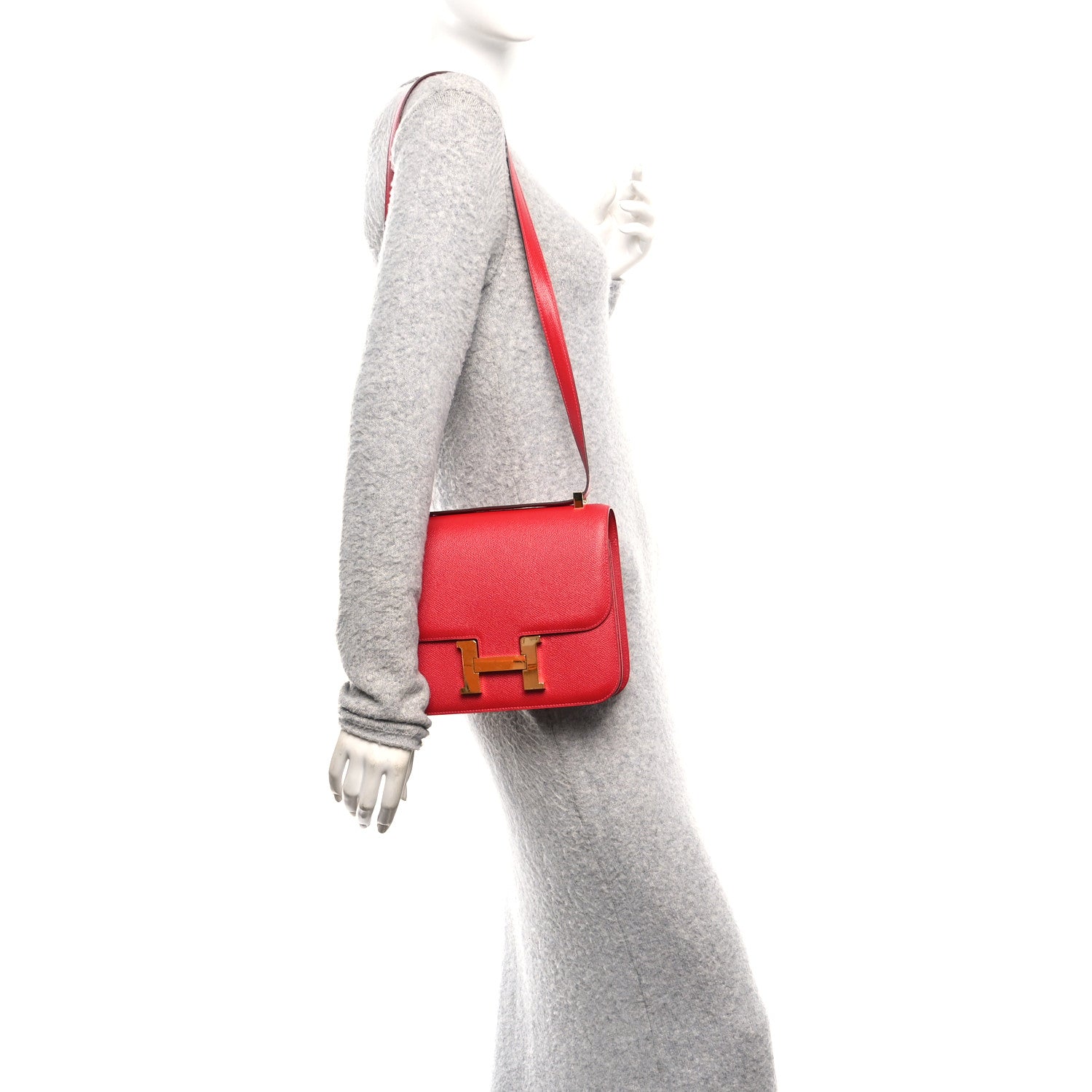 Hermes Epsom Constance 24 Rouge Casaque 2 of 13