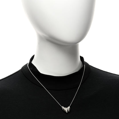 David Yurman Sterling Silver Diamond Stax Rondelle Pendant Necklace 2 of 4