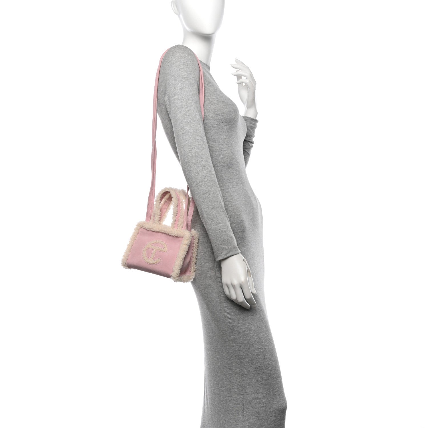 Telfar X UGG Suede Shearling Small Shopping Bag Pink 2 of 10