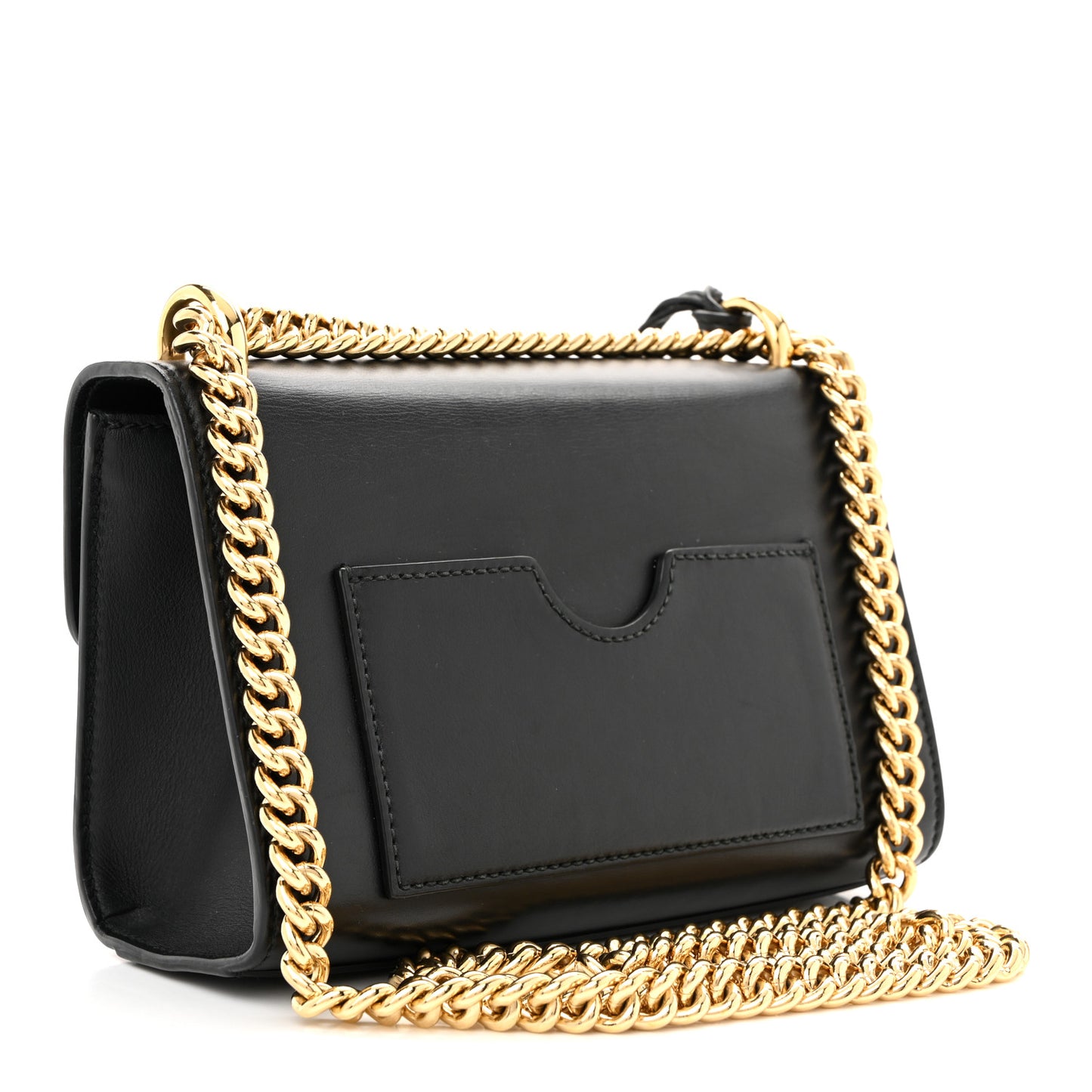 Calfskin Small Padlock Shoulder Bag Black