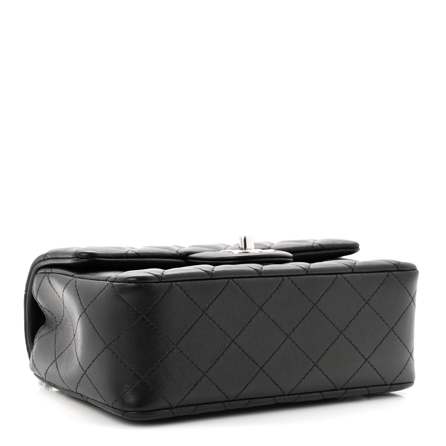 Chanel Lambskin Quilted Mini Rectangular Flap Black 4 of 11